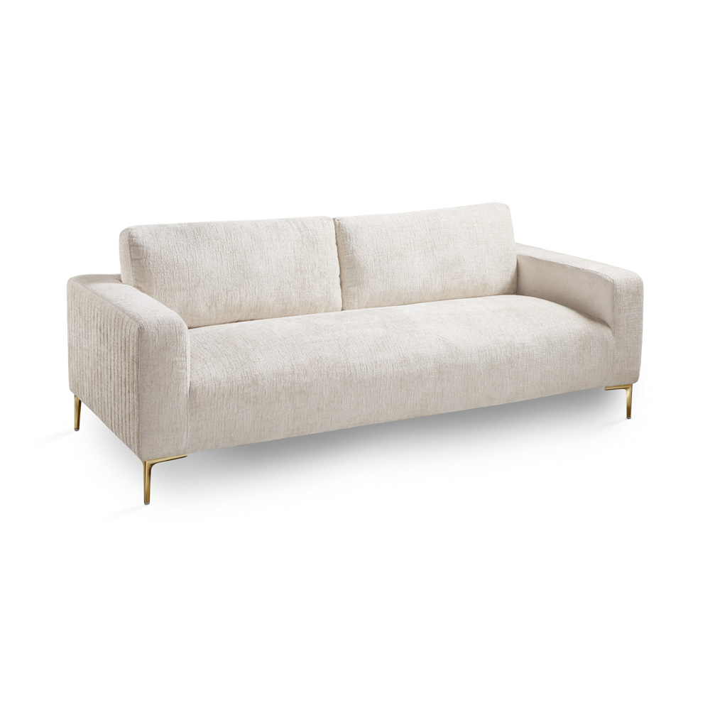 Franco Gold Sofa: Grey Chenille